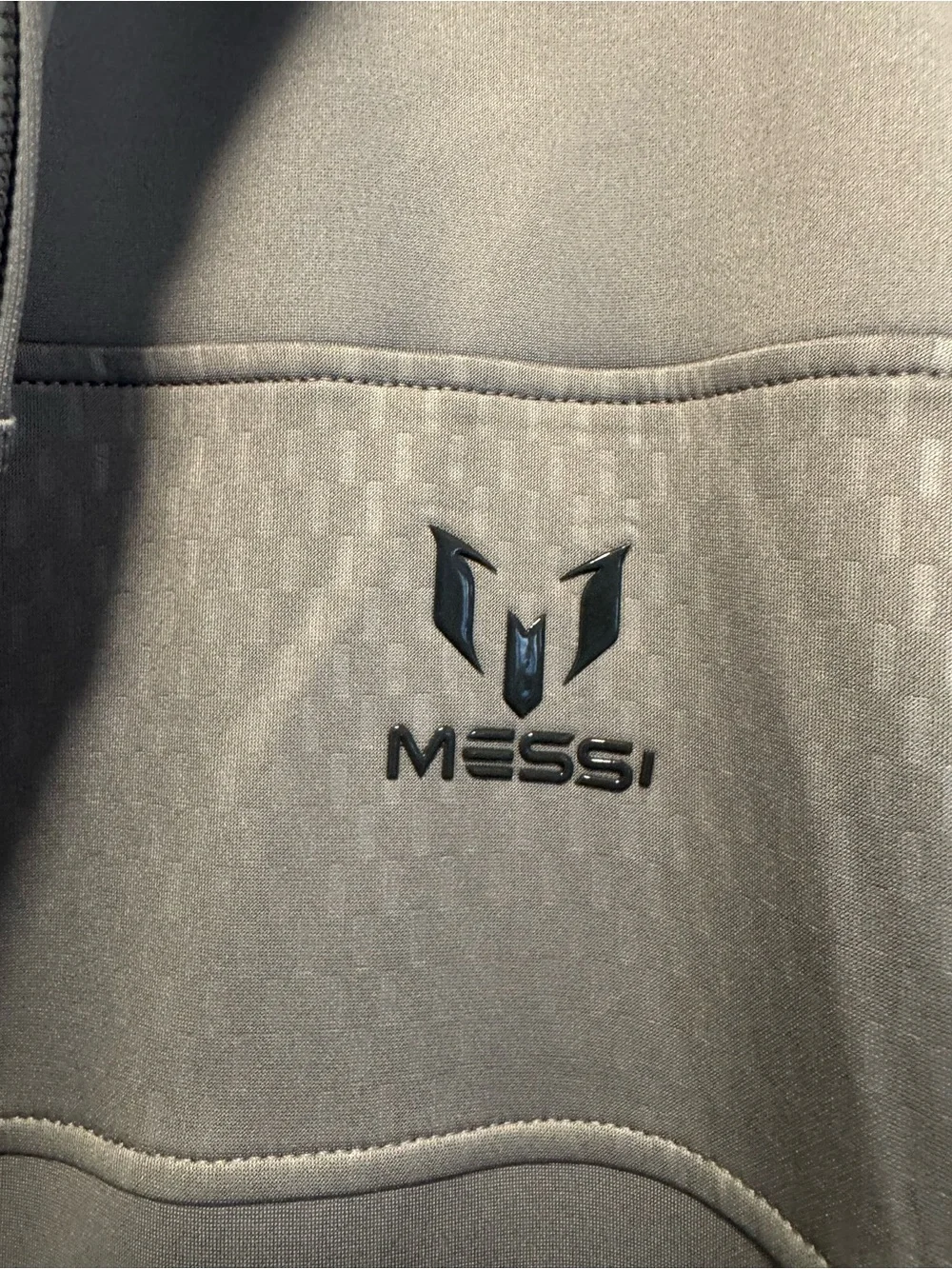 Messi Men's Gray Full-Zip Sweater